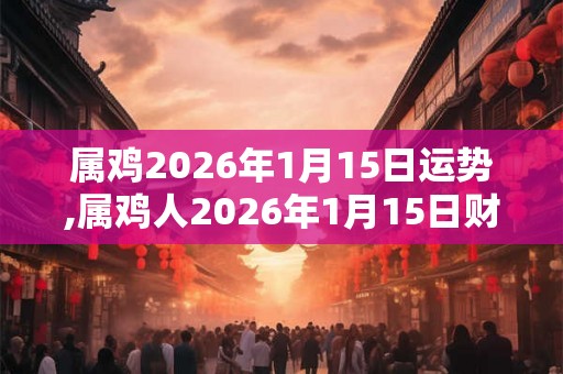 属鸡2026年1月15日运势,属鸡人2026年1月15日财运,生肖鸡2026年1月15日运势 属鸡2026年1月15日运势,属鸡人2026年1月15日财运,生肖鸡2026年1月15日运势