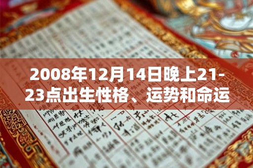2008年12月14日晚上21-23点出生性格、运势和命运