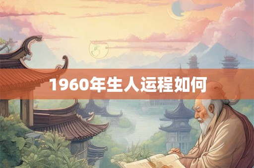1960年生人运程如何