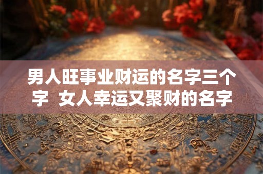 男人旺事业财运的名字三个字  女人幸运又聚财的名字