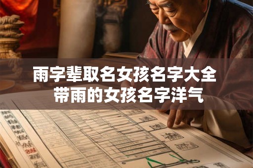 雨字辈取名女孩名字大全  带雨的女孩名字洋气