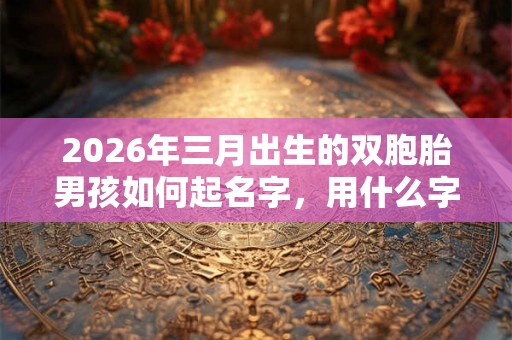 2026年三月出生的双胞胎男孩如何起名字，用什么字比较好