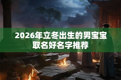 2026年立冬出生的男宝宝取名好名字推荐
