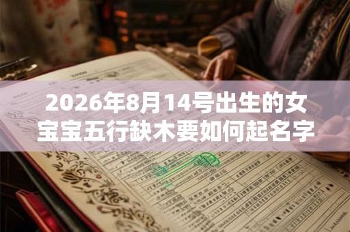 2026年8月14号出生的女宝宝五行缺木要如何起名字