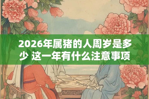 2026年属猪的人周岁是多少 这一年有什么注意事项