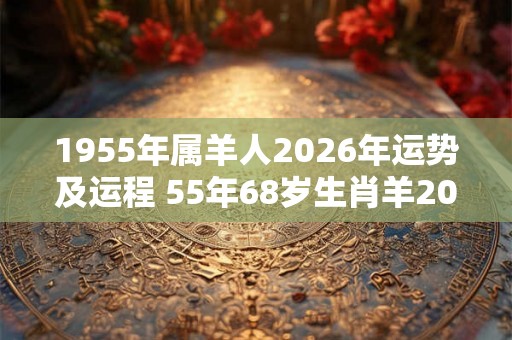 1955年属羊人2026年运势及运程 55年68岁生肖羊2026年每月运势