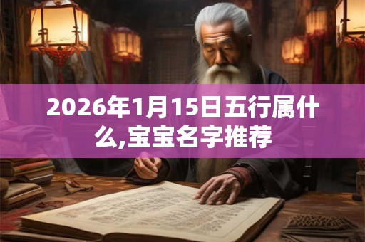 2026年1月15日五行属什么,宝宝名字推荐