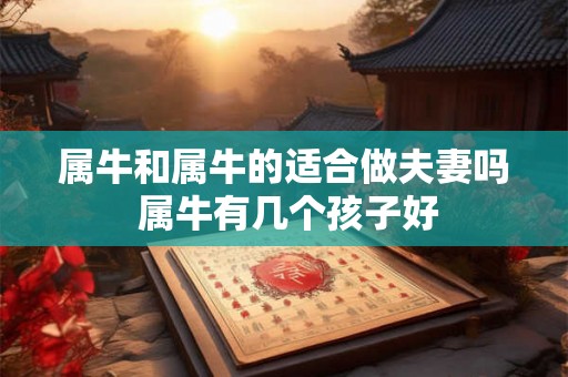 属牛和属牛的适合做夫妻吗 属牛有几个孩子好 属牛和属牛的适合做夫妻吗 属牛有几个孩子好