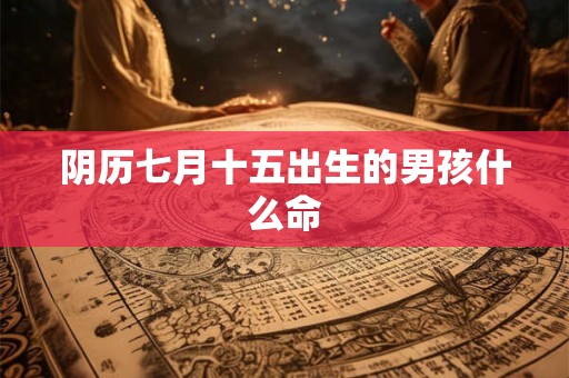 阴历七月十五出生的男孩什么命