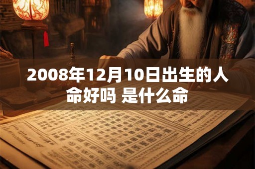 2008年12月10日出生的人命好吗 是什么命