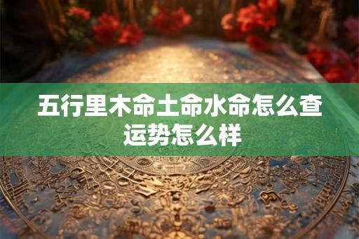 五行里木命土命水命怎么查 运势怎么样 五行里木命土命水命怎么查 运势怎么样