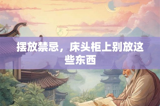 摆放禁忌，床头柜上别放这些东西