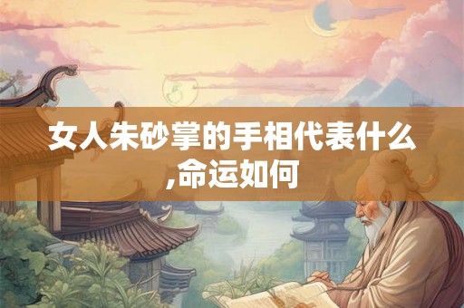 女人朱砂掌的手相代表什么,命运如何