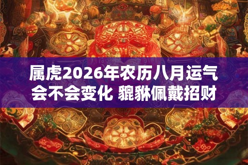 属虎2026年农历八月运气会不会变化 貔貅佩戴招财进宝