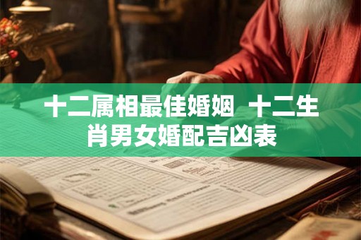 十二属相最佳婚姻 十二生肖男女婚配吉凶表 十二属相最佳婚姻 十二生肖男女婚配吉凶表