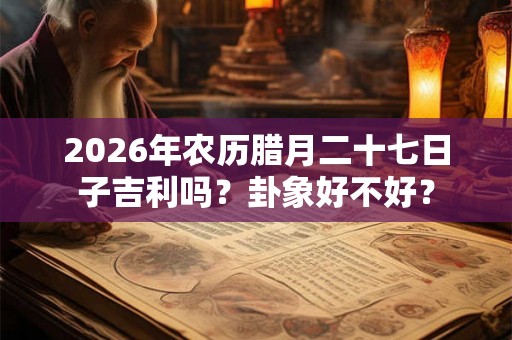 2026年农历腊月二十七日子吉利吗?卦象好不好? 2026年农历腊月二十七日子吉利吗?卦象好不好?