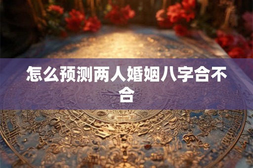 怎么预测两人婚姻八字合不合 怎么预测两人婚姻八字合不合