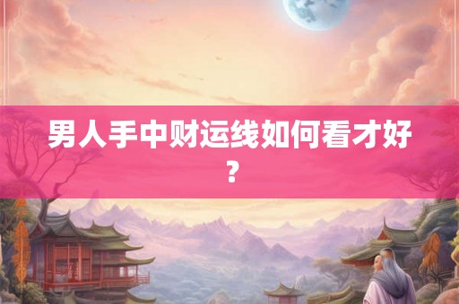 男人手中财运线如何看才好？