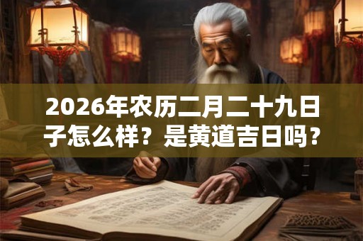 2026年农历二月二十九日子怎么样？是黄道吉日吗？