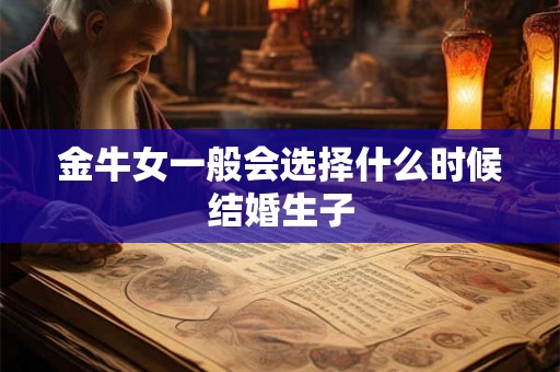 金牛女一般会选择什么时候结婚生子