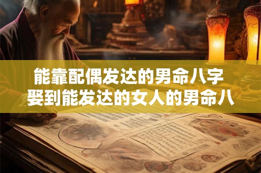 能靠配偶发达的男命八字 娶到能发达的女人的男命八字