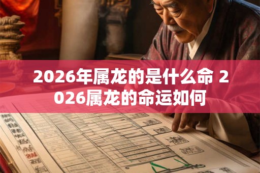 2026年属龙的是什么命 2026属龙的命运如何 2026年属龙的是什么命 2026属龙的命运如何