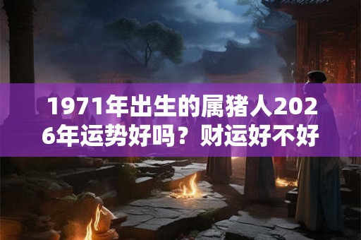 1971年出生的属猪人2026年运势好吗？财运好不好？