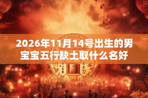 2026年11月14号出生的男宝宝五行缺土取什么名好
