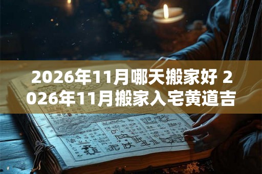 2026年11月哪天搬家好 2026年11月搬家入宅黄道吉日