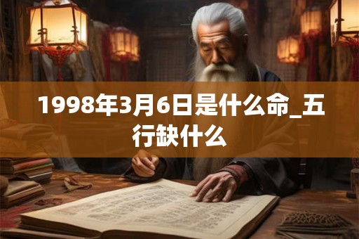 1998年3月6日是什么命_五行缺什么