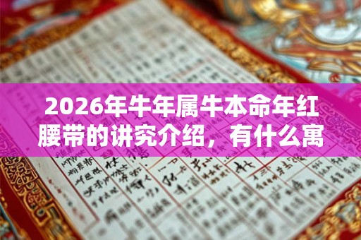 2026年牛年属牛本命年红腰带的讲究介绍,有什么寓意? 2026年牛年属牛本命年红腰带的讲究介绍,有什么寓意?