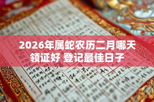 2026年属蛇农历二月哪天领证好 登记最佳日子