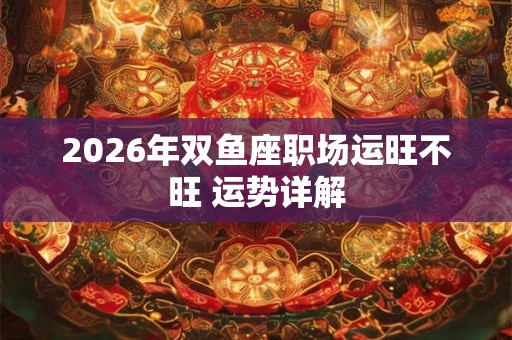 2026年双鱼座职场运旺不旺 运势详解