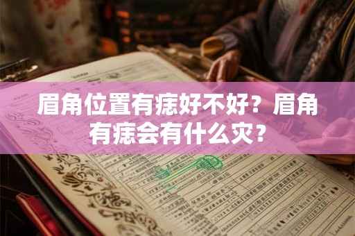 眉角位置有痣好不好？眉角有痣会有什么灾？