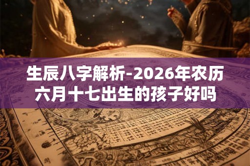 生辰八字解析-2026年农历六月十七出生的孩子好吗