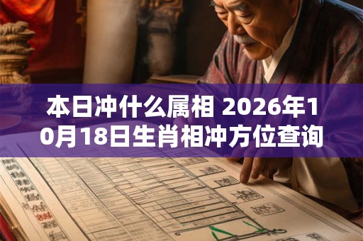 本日冲什么属相 2026年10月18日生肖相冲方位查询