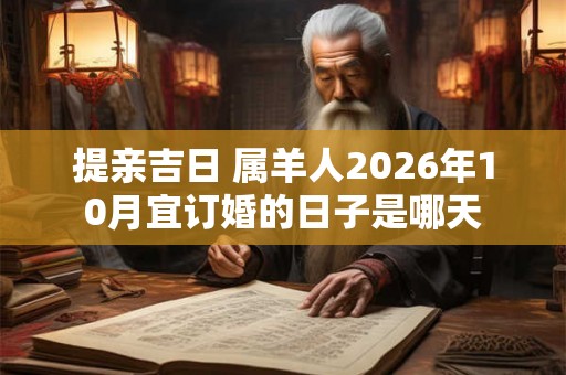 提亲吉日 属羊人2026年10月宜订婚的日子是哪天 提亲吉日 属羊人2026年10月宜订婚的日子是哪天