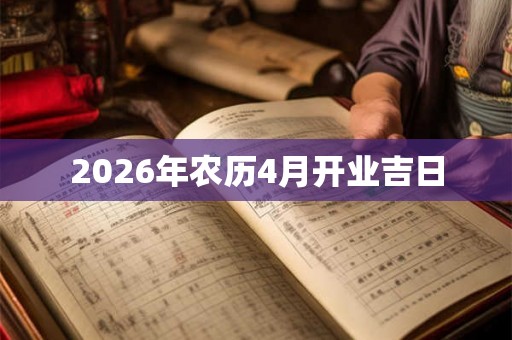 2026年农历4月开业吉日 2026年农历4月开业吉日