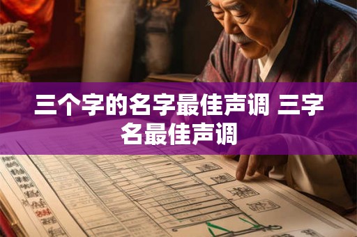 三个字的名字最佳声调 三字名最佳声调