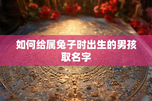 如何给属兔子时出生的男孩取名字