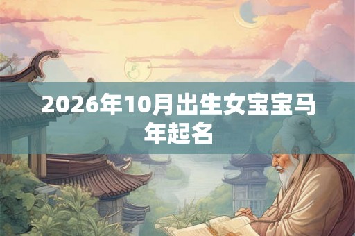 2026年10月出生女宝宝马年起名
