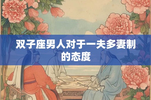 双子座男人对于一夫多妻制的态度