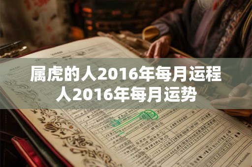属虎的人2016年每月运程人2016年每月运势 属虎的人2016年每月运程人2016年每月运势