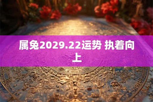 属兔2029.22运势 执着向上