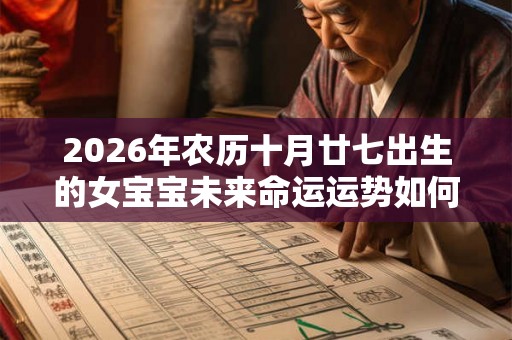 2026年农历十月廿七出生的女宝宝未来命运运势如何
