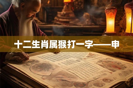 十二生肖属猴打一字——申