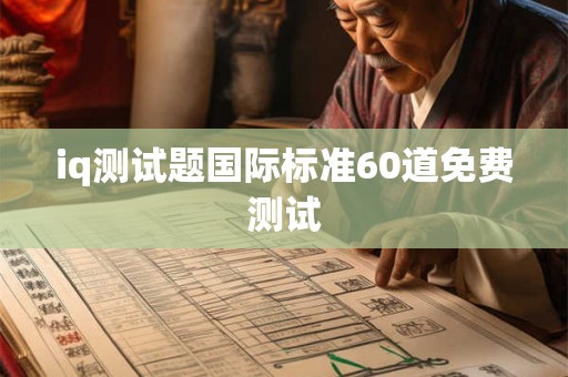 iq测试题国际标准60道免费测试