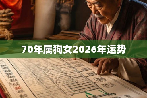 70年属狗女2026年运势