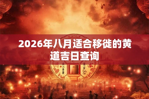 2026年八月适合移徙的黄道吉日查询 2026年八月适合移徙的黄道吉日查询