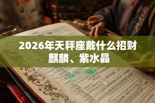 2026年天秤座戴什么招财 麒麟、紫水晶